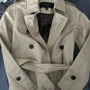 Coach Tan Double-Breasted Trench Coat